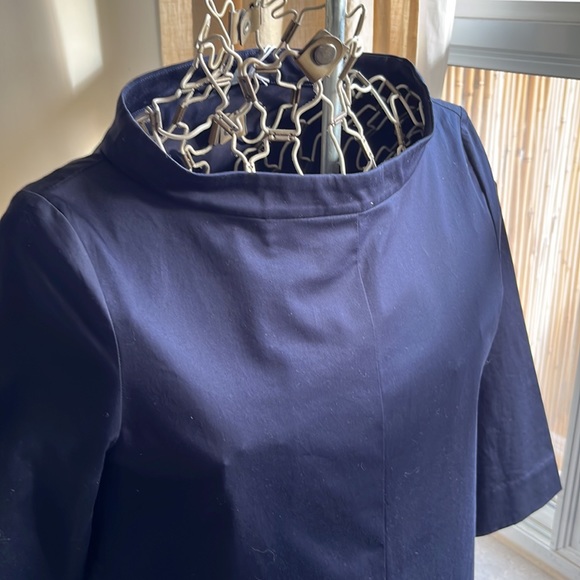 NWT elegant dress by COS. Deep navy cotton blend. Size 2. - Picture 8 of 11